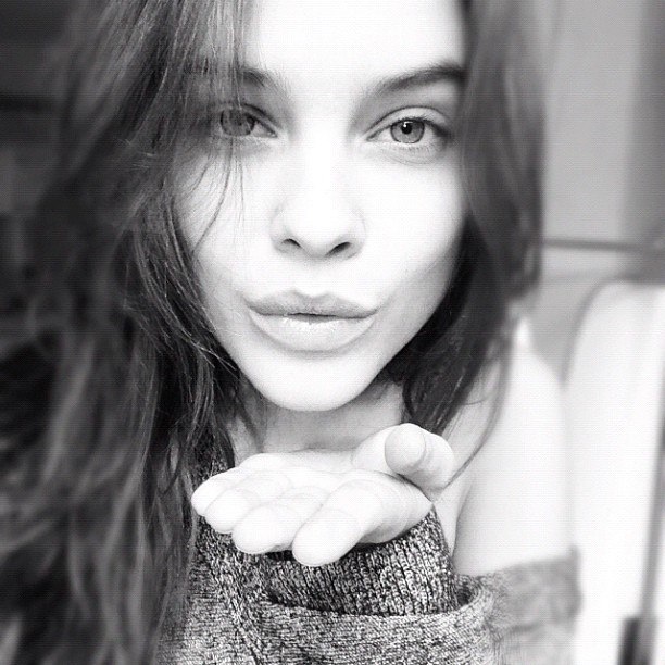 Barbara Palvin taking a selfie