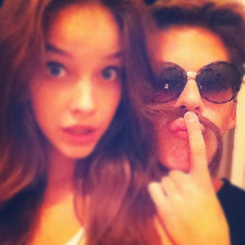 Barbara Palvin taking a selfie