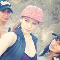 Kelly Brook taking a selfie