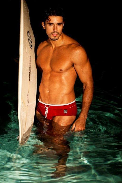 Lucas Gil in a bikini
