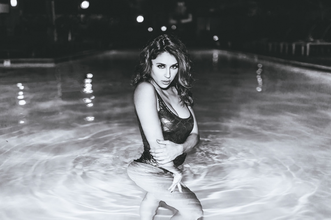 Tianna Gregory in a bikini