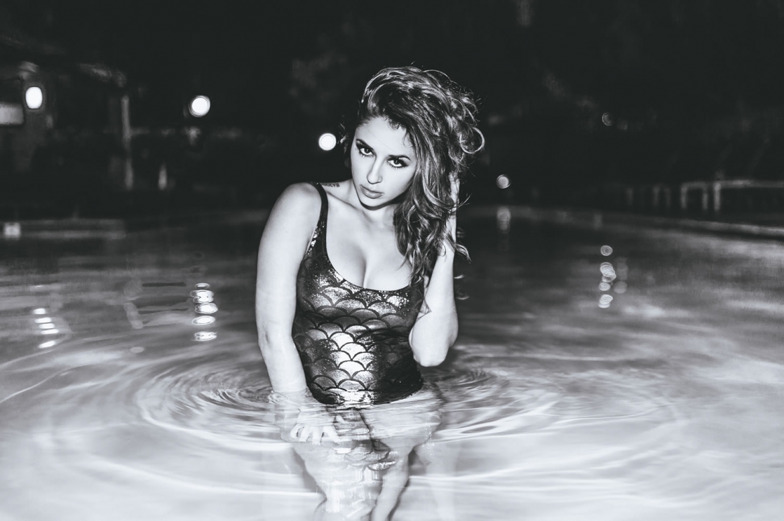 Tianna Gregory in a bikini