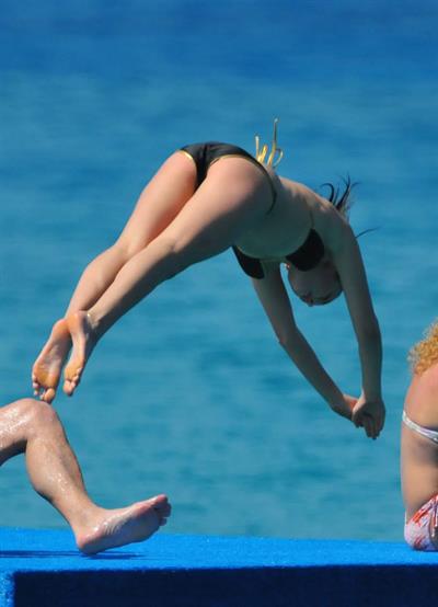 Violet Budd in a bikini - ass