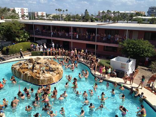 Vanessa Hudgens Bikini Pictures Selena Gomez, Vanessa Hudgens and Ashley Benson on the set of Spring Breakers on March 21, 2012