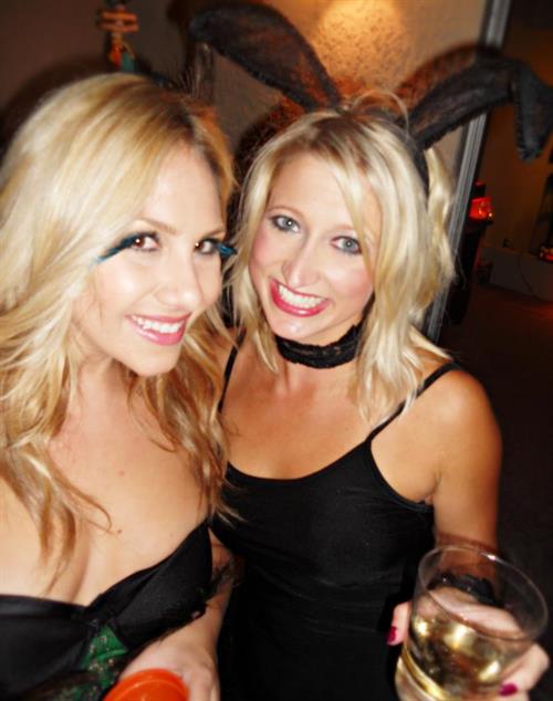 Me and my best GF at this huge private party. Lots of Playboy Bunnies were there. It was a fantastic party and lasted way into the morning! We had so much fun and all the men gave us a lot of attention.