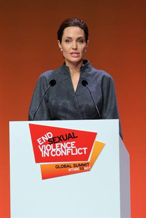 Angelina Jolie at the Global Summit To End Sexual Violence In Conflict June 13, 2014