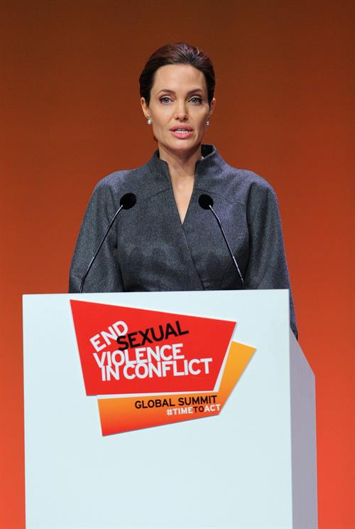 Angelina Jolie at the Global Summit To End Sexual Violence In Conflict June 13, 2014