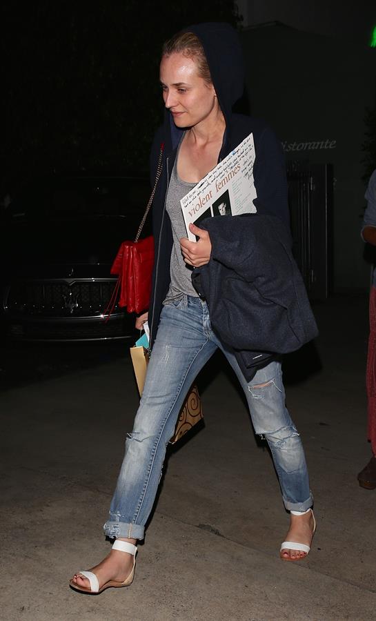 Diane Kruger and Joshua Jackson leaving Giorgio Baldi June 11, 2014