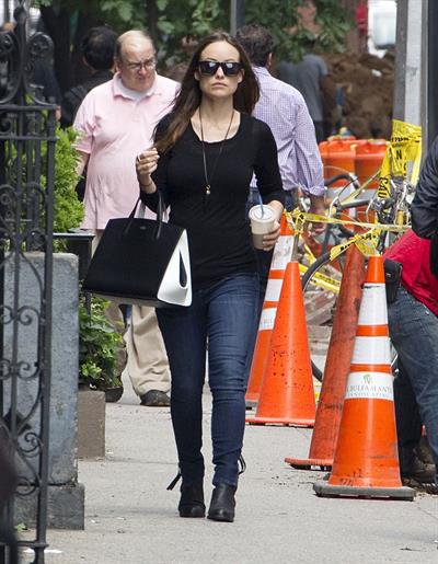 Olivia Wilde steps out with an iced coffee in NYC, June 10, 2014