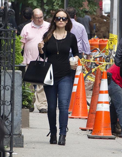 Olivia Wilde steps out with an iced coffee in NYC, June 10, 2014