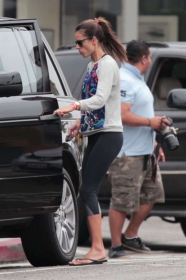Alessandra Ambrosio grabs a morning coffee while out in Los Angeles June 10, 2014