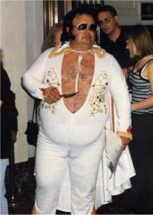 The king lives!  This Elvis has camel toe!