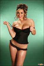 September Carrino in lingerie