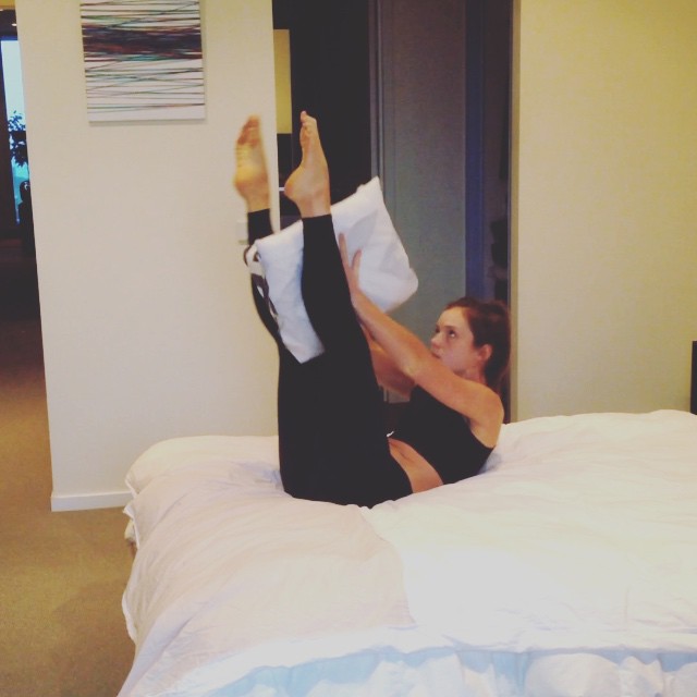 Tanya Poppett in Yoga Pants