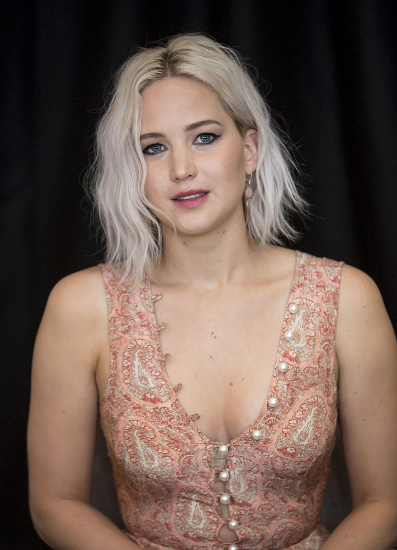 Jennifer Lawrence attending X-Men Apocalypse Press Conference in London on May 9, 2016