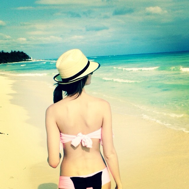 Caitlin Arnett in a bikini