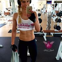 Adrienne Koleszár taking a selfie