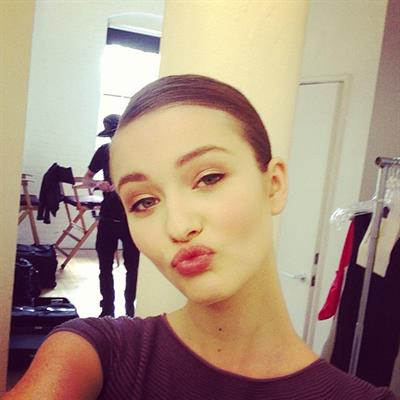 Kristina Romanova taking a selfie