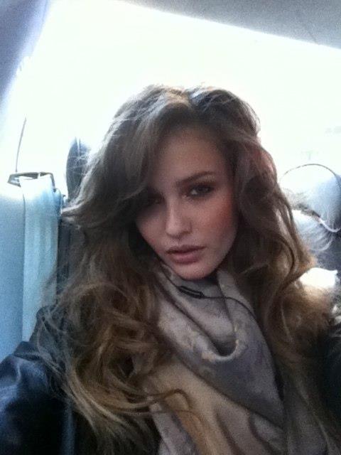 Kristina Romanova taking a selfie