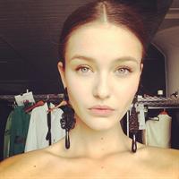 Kristina Romanova taking a selfie
