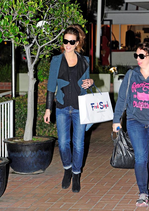 Kate Beckinsale was spotted shopping with a friend at Fred Segal in Santa Monica January 29, 2013