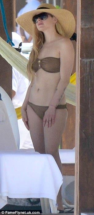 Avril Lavigne in a bikini