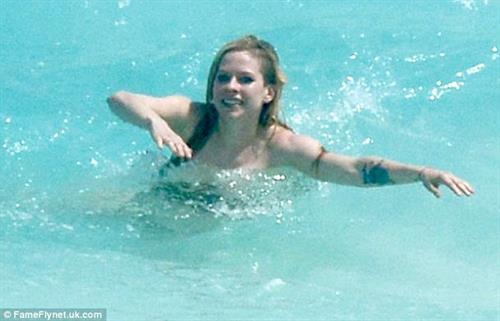 Avril Lavigne in a bikini
