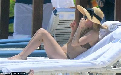Avril Lavigne in a bikini