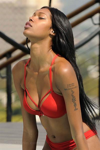 Jessica White in a bikini