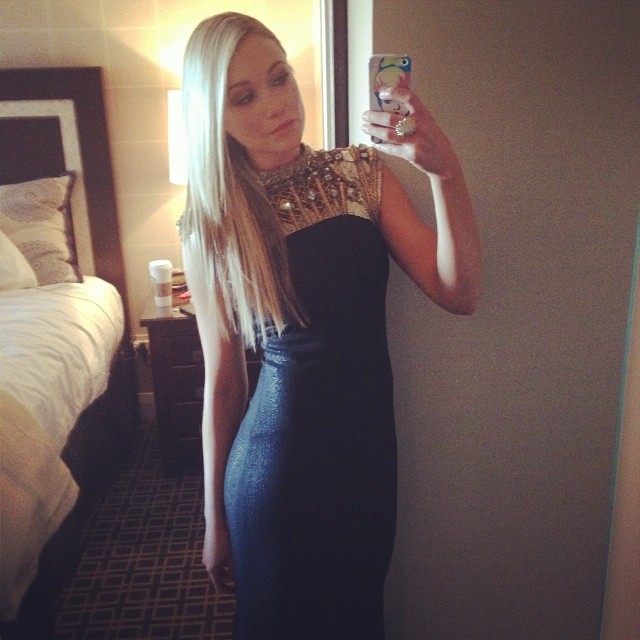 Katrina Bowden taking a selfie