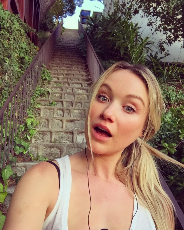 Katrina Bowden taking a selfie
