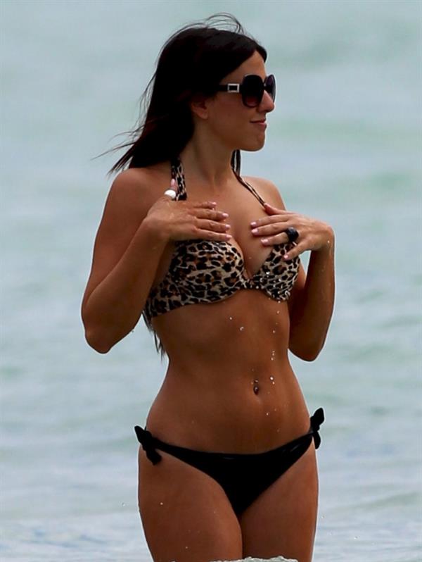 Claudia Romani in a bikini