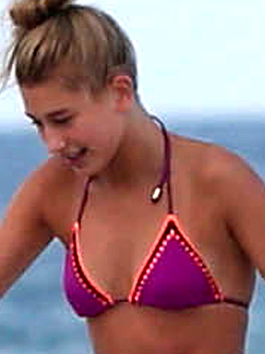 Hailey Bieber in a bikini