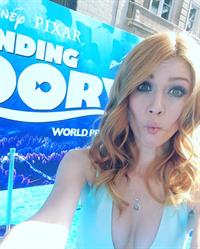 Katherine McNamara taking a selfie