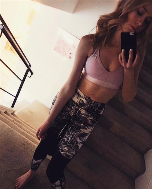Katherine McNamara taking a selfie