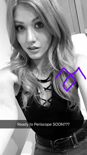 Katherine McNamara taking a selfie