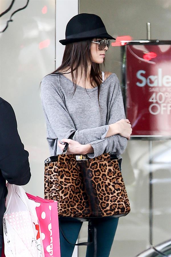 Kendall Jenner out Christmas shopping at Westfield Topanga Mall, CA December 23, 2012 