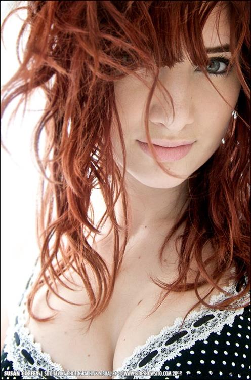 Susan Coffey in lingerie