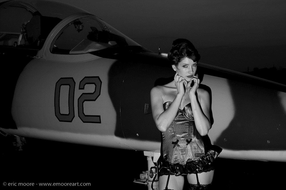 Susan Coffey in lingerie