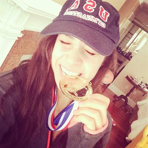 Aly Raisman taking a selfie