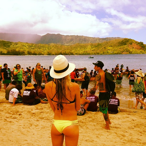 Emma Coburn in a bikini - ass