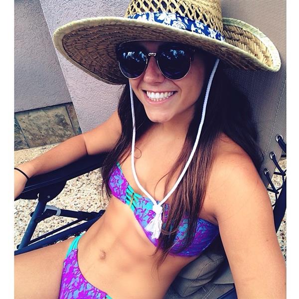 Kassidy Cook in a bikini taking a selfie
