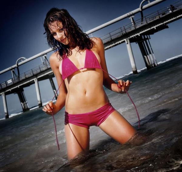Emily Scott in a bikini