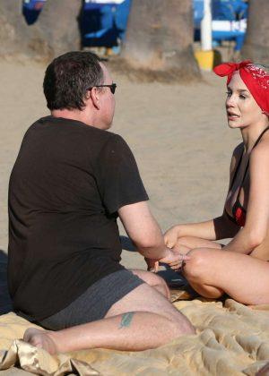 Courtney Stodden Bikini Candids at the beach in Venice