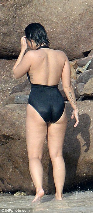 Demi Lovato in a bikini - ass