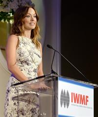 Olivia Wilde debuts her small baby bump while attending the 2013 International Women’s Media Foundation’s Courage in Journalism Awards at the Beverly Hills Hotel on Tuesday (October 29, 2013) in Beverly Hills, Calif.