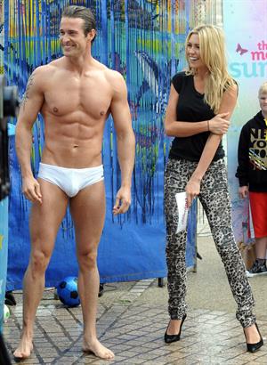 Abigail Clancy this morning set at the London studios on July 26, 2011