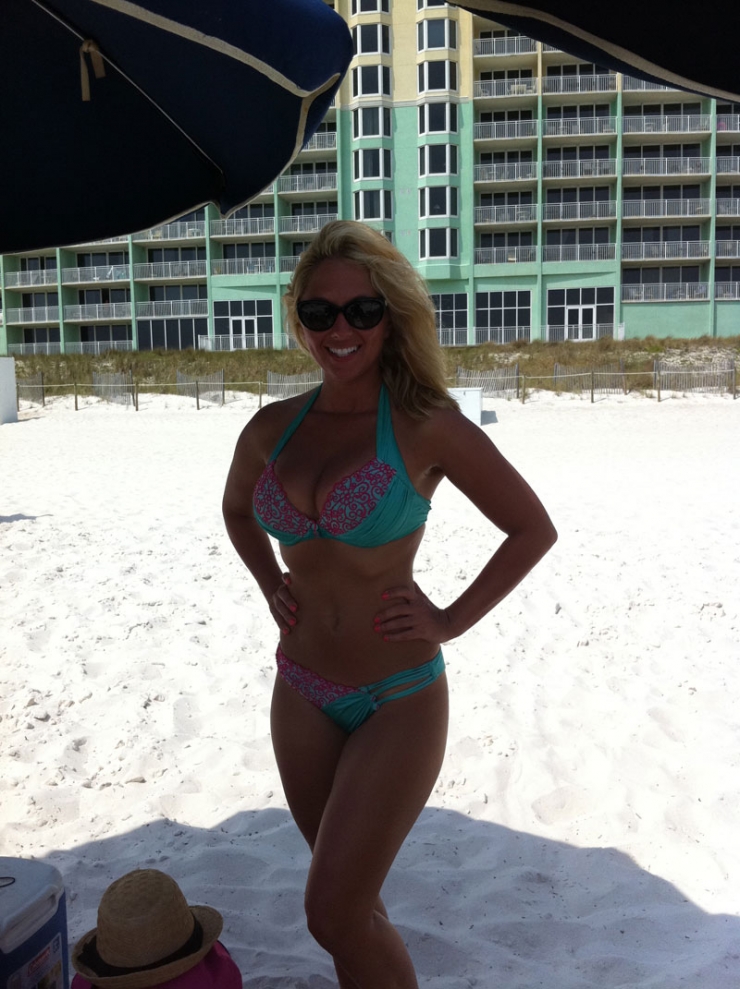 Amy Leigh Andrews in a bikini