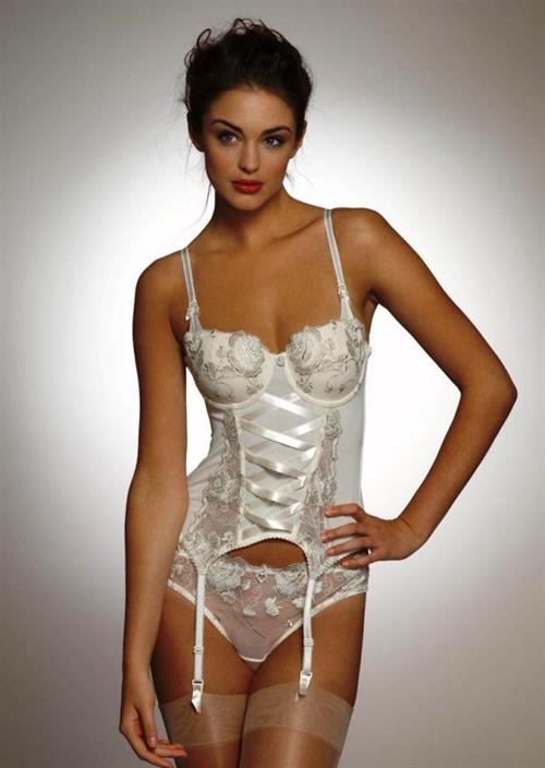 Violet Budd in lingerie