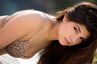 Ava Taylor in lingerie by the pool